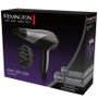 Remington D3190S Ionic Dry 2200 W con difusor, Negro y Plata